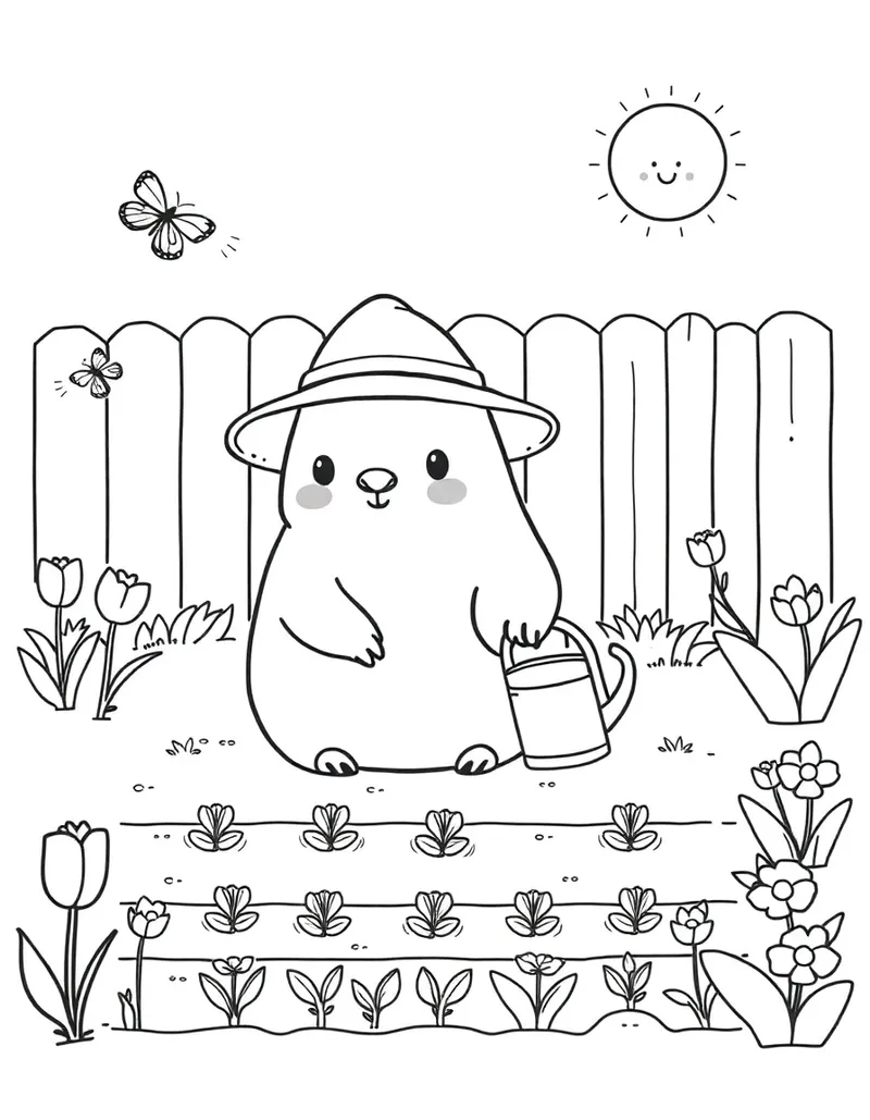 Capybara Spring Garden