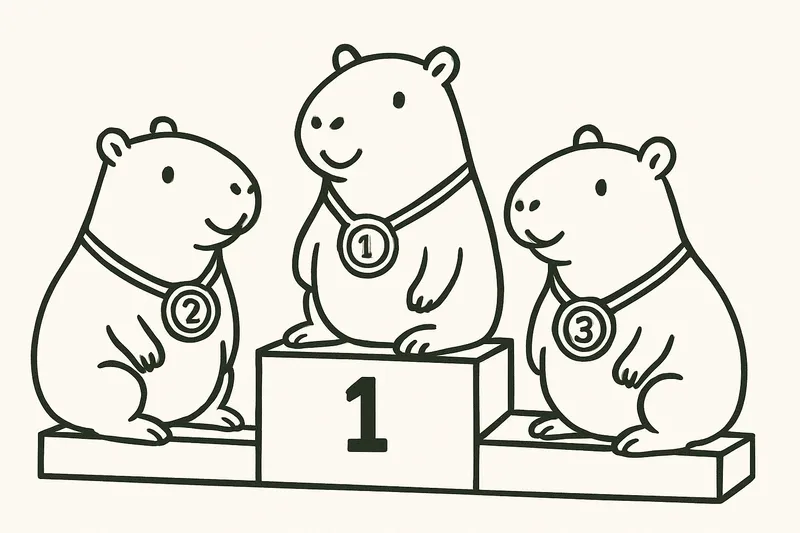 Capybaras at the podium