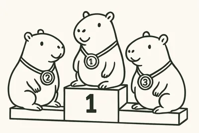 Capybaras at the podium