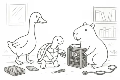 Goose Turtle Capybara Computer
