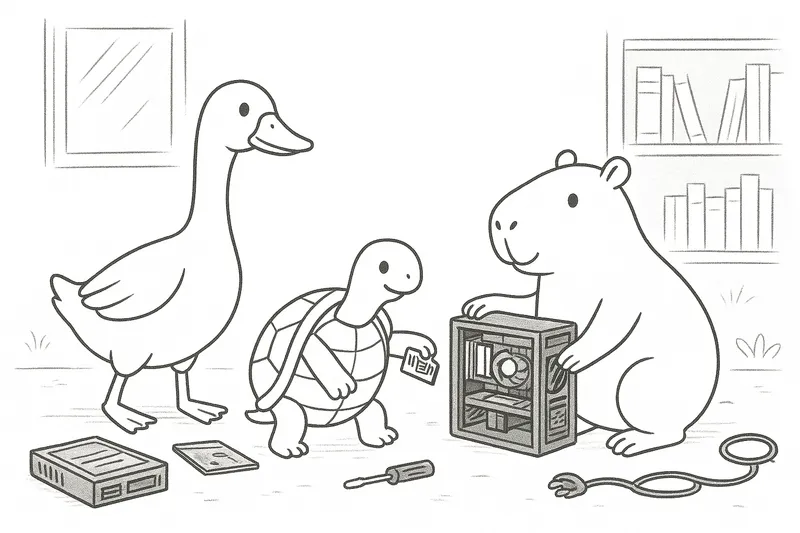 Goose Turtle Capybara Computer