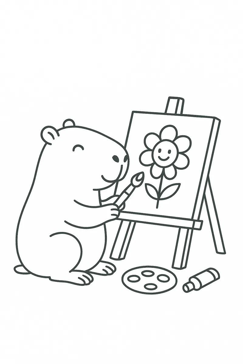 Capybara Painting