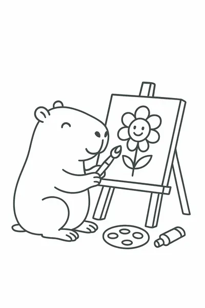Capybara Painting