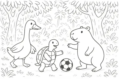 Goose Turtle Capybara Soccer