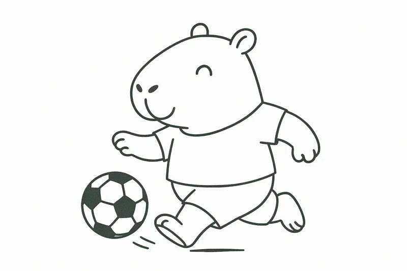 Capybara Playing Soccer