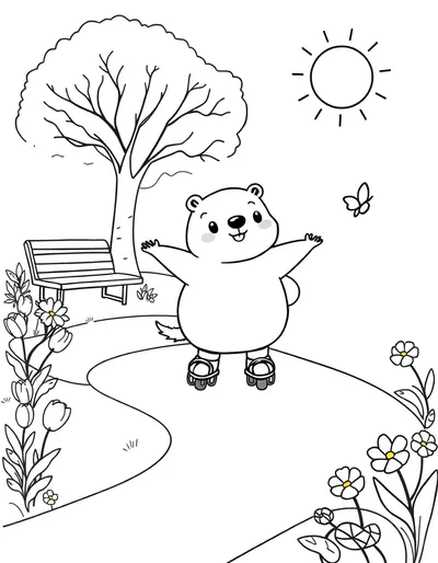 Capybara Roller Skating