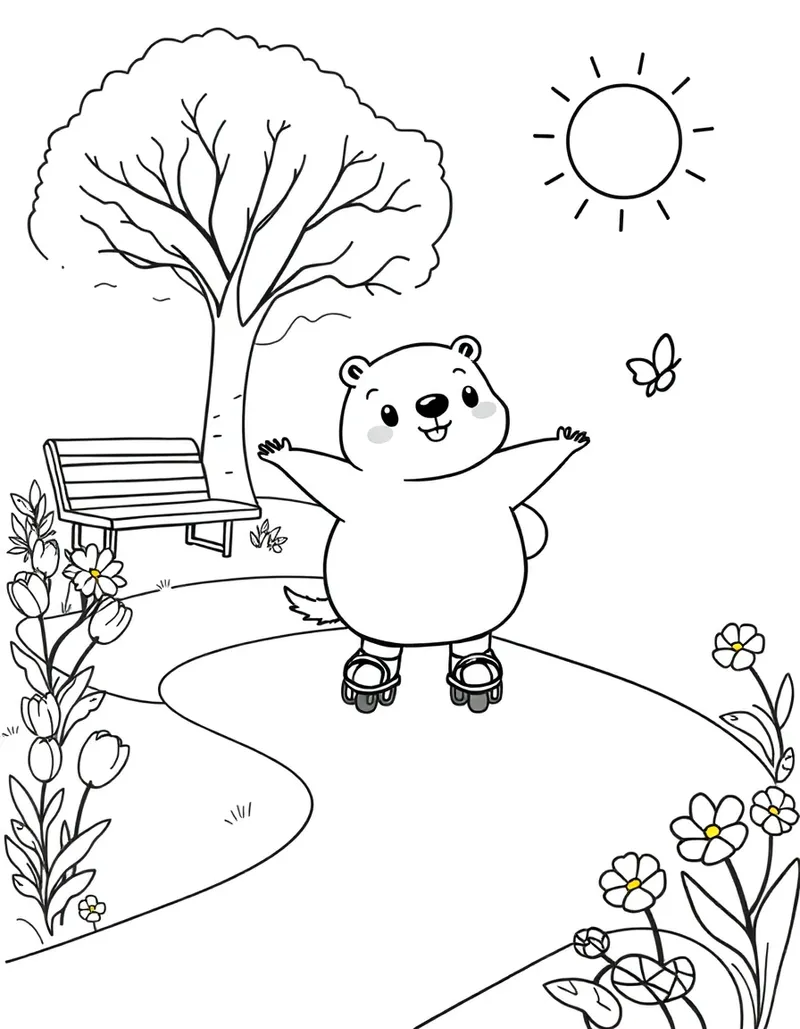 Capybara Roller Skating