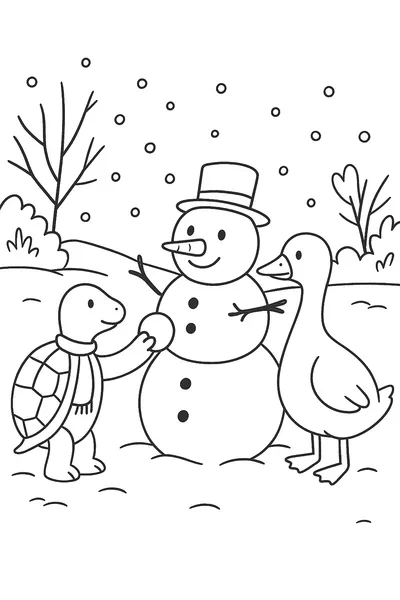 Turtle Goose Snowman
