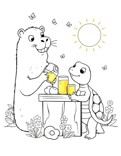 Capybara Turtle Lemonade Stand